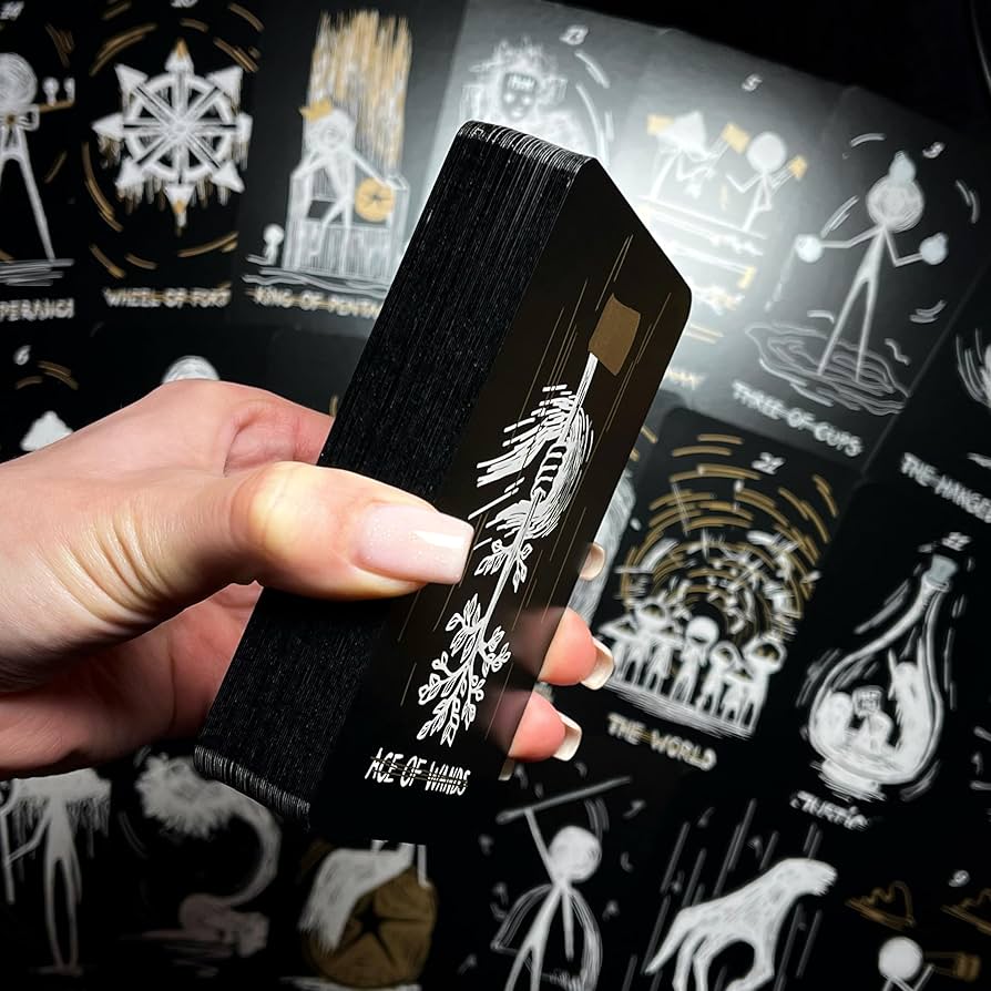 Amazon.com: CRAFTERIAN Tarot Card Deck Black Fatality. 78
